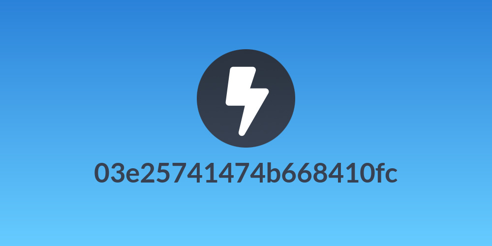 03e25741474b668410fc