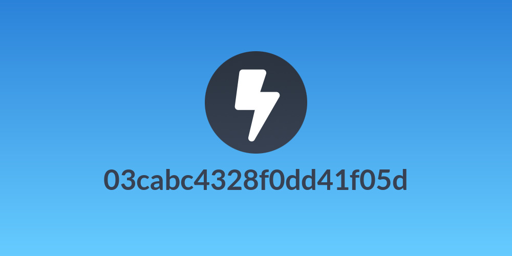 03cabc4328f0dd41f05d