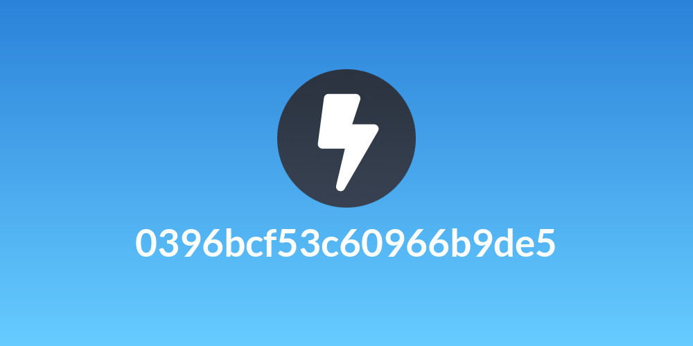 0396bcf53c60966b9de5