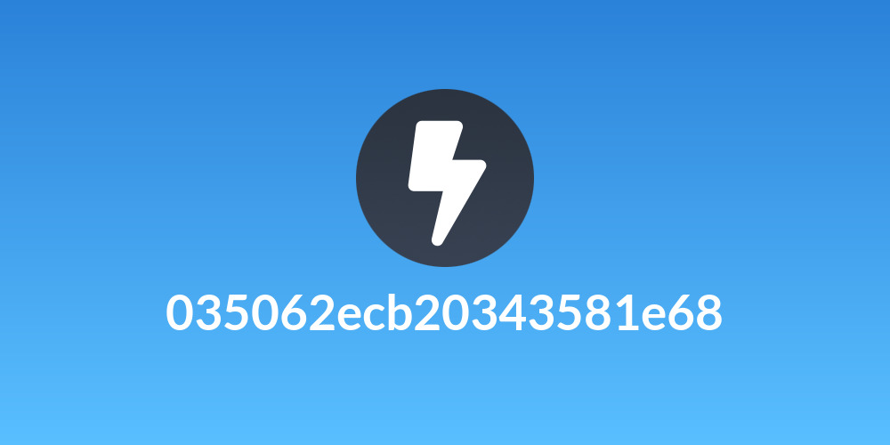 035062ecb20343581e68