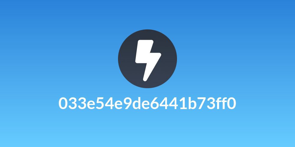 033e54e9de6441b73ff0