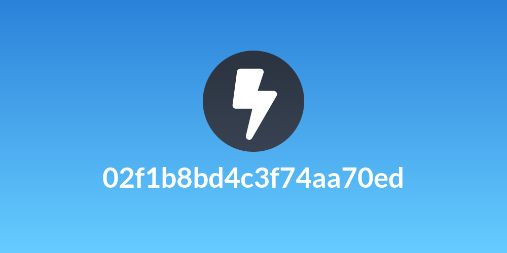 02f1b8bd4c3f74aa70ed