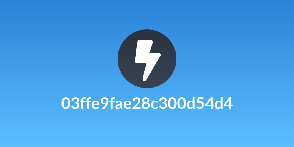 03ffe9fae28c300d54d4