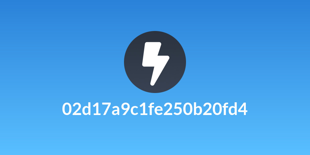 02d17a9c1fe250b20fd4
