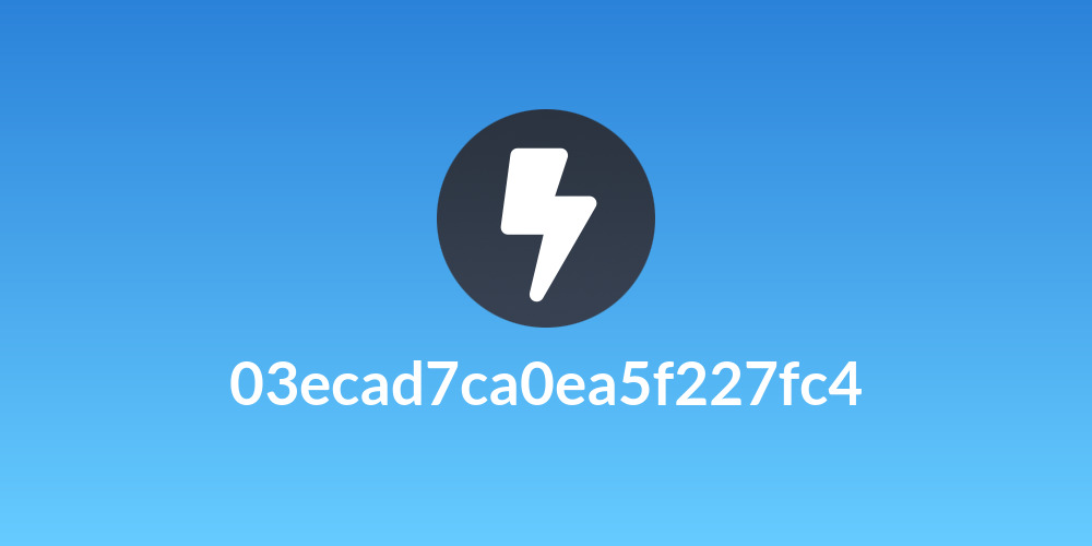 03ecad7ca0ea5f227fc4