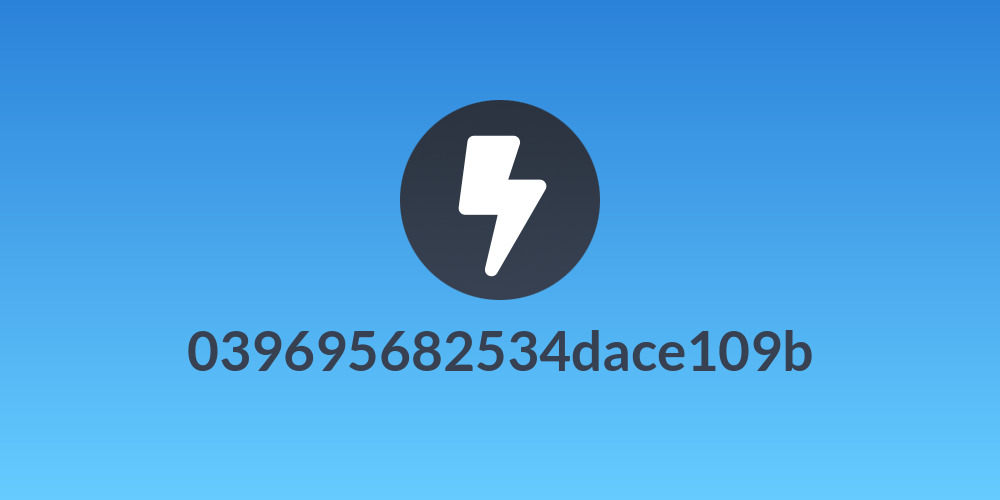 039695682534dace109b