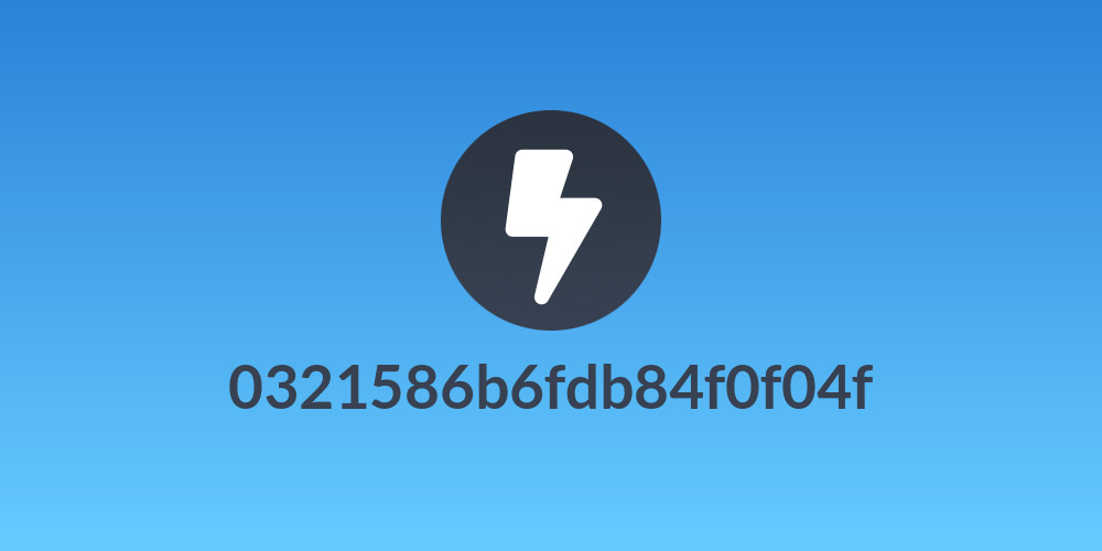 0321586b6fdb84f0f04f