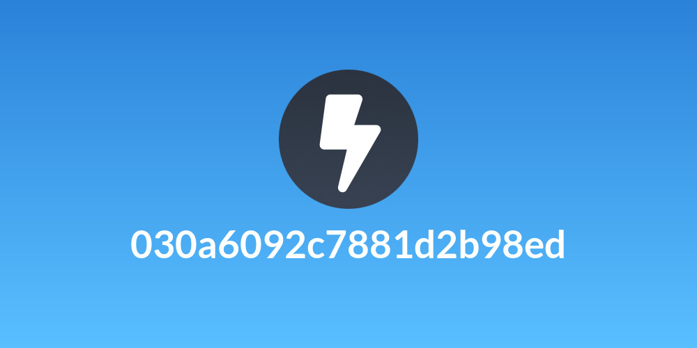 030a6092c7881d2b98ed