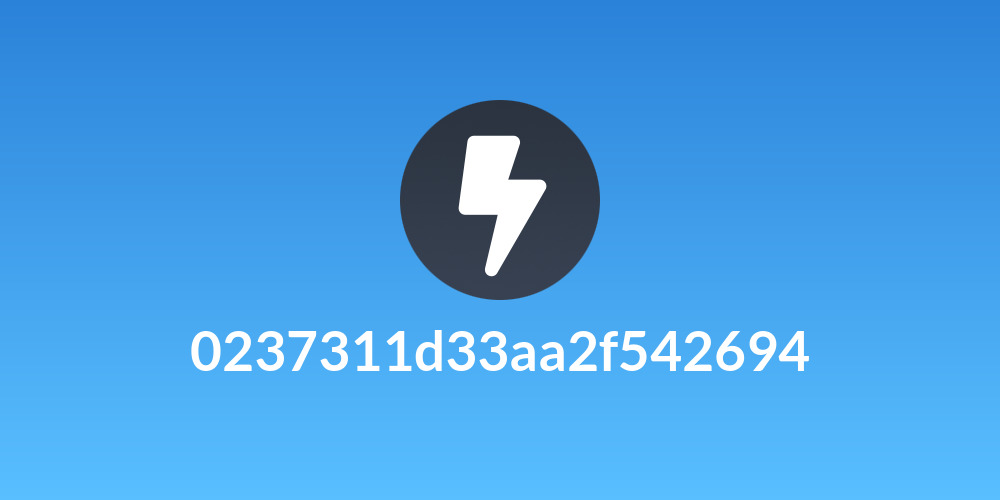 0237311d33aa2f542694