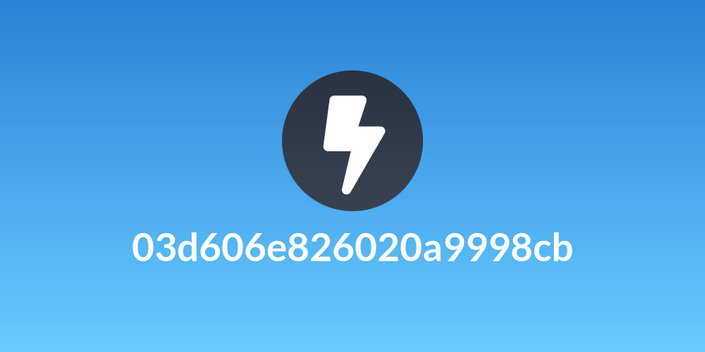 03d606e826020a9998cb