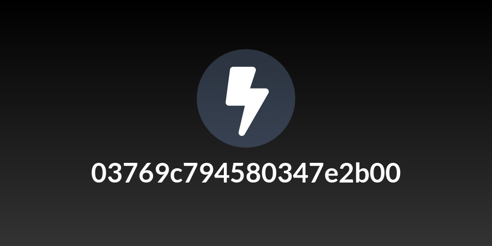 03769c794580347e2b00