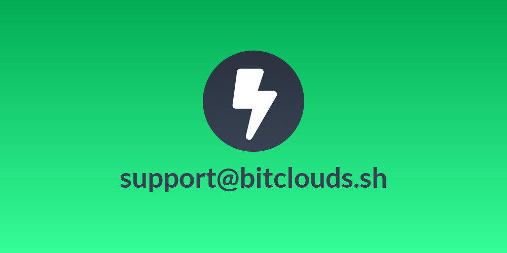 support@bitclouds.sh