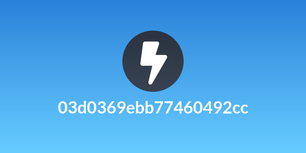 03d0369ebb77460492cc