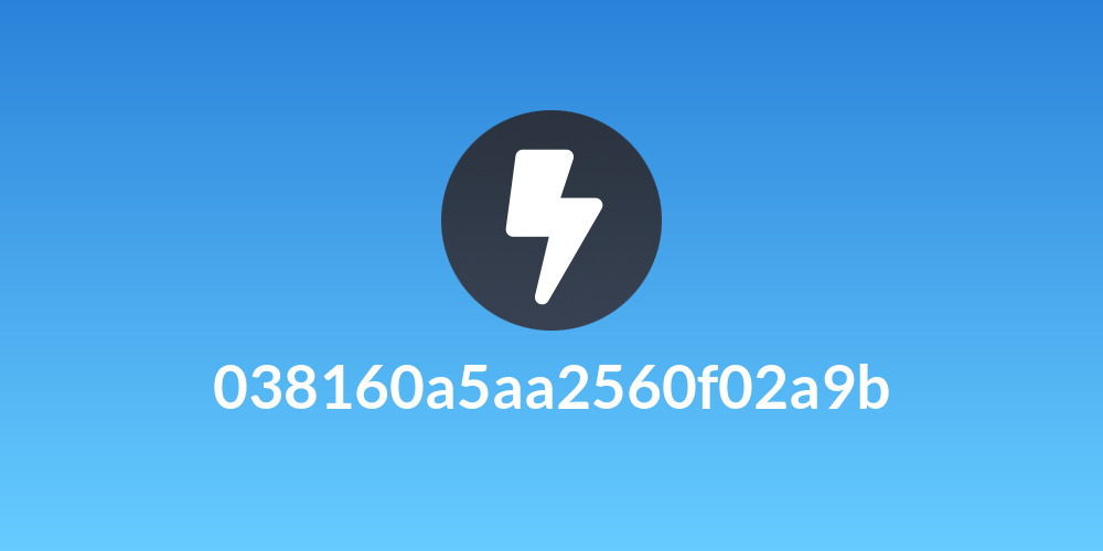 038160a5aa2560f02a9b
