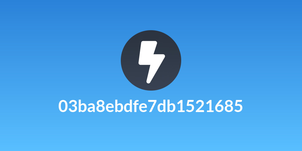 03ba8ebdfe7db1521685