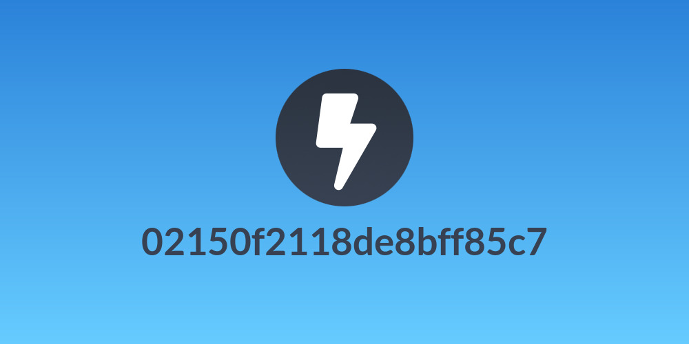 02150f2118de8bff85c7