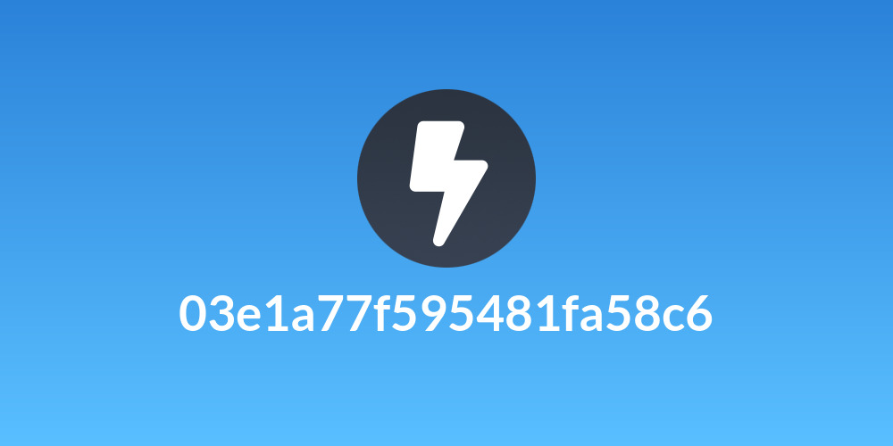 03e1a77f595481fa58c6