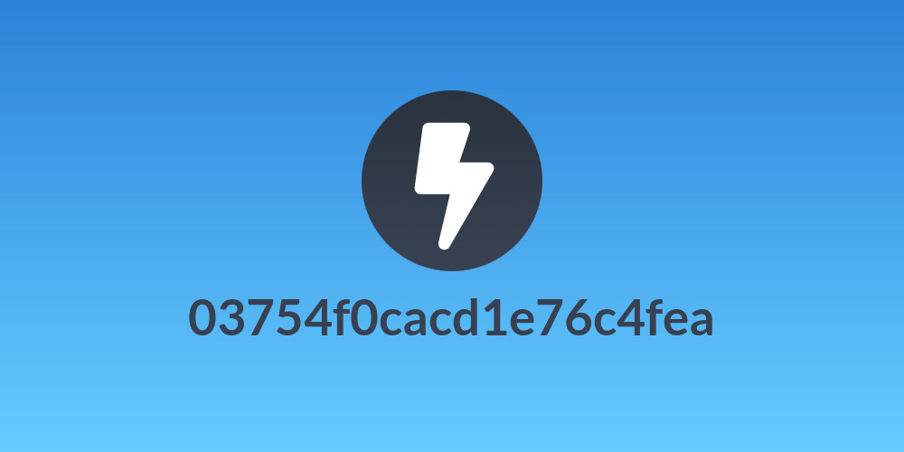 03754f0cacd1e76c4fea