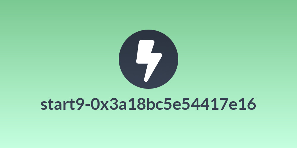 start9-0x3a18bc5e54417e16