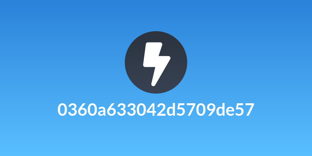 0360a633042d5709de57