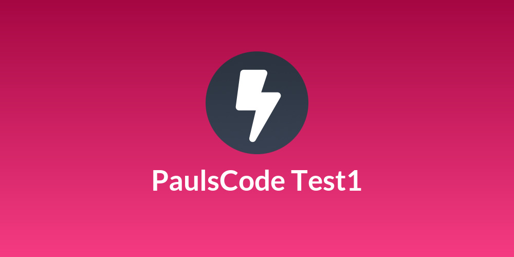 PaulsCode Test1