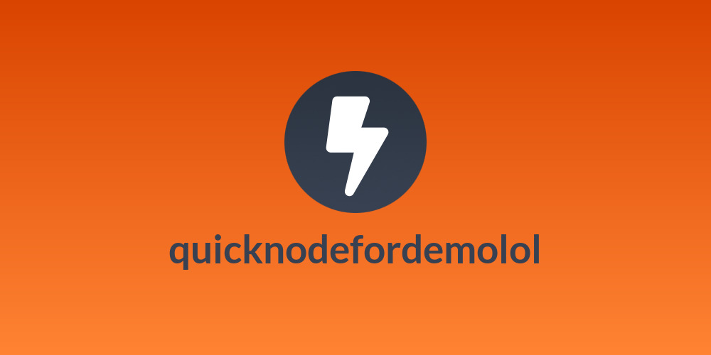 quicknodefordemolol
