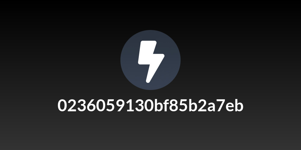 0236059130bf85b2a7eb