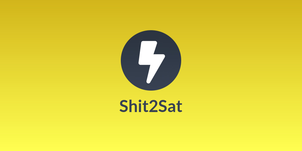 💩Shit2Sat⚡️