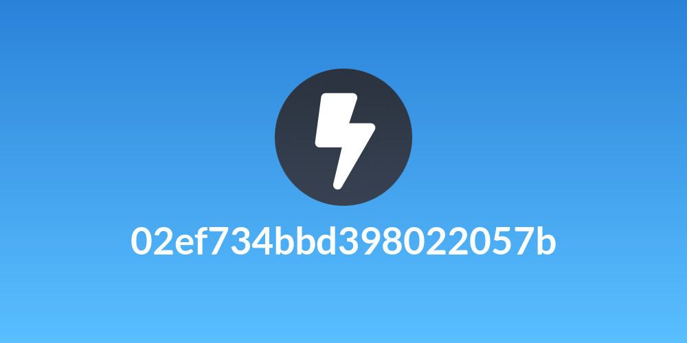 02ef734bbd398022057b