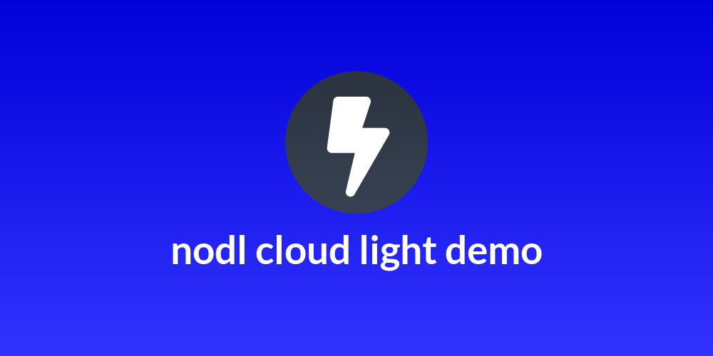 nodl cloud light demo