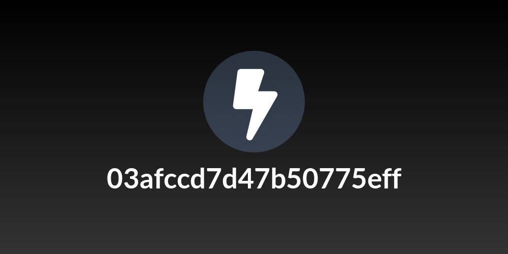 03afccd7d47b50775eff