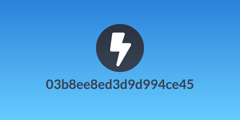 03b8ee8ed3d9d994ce45