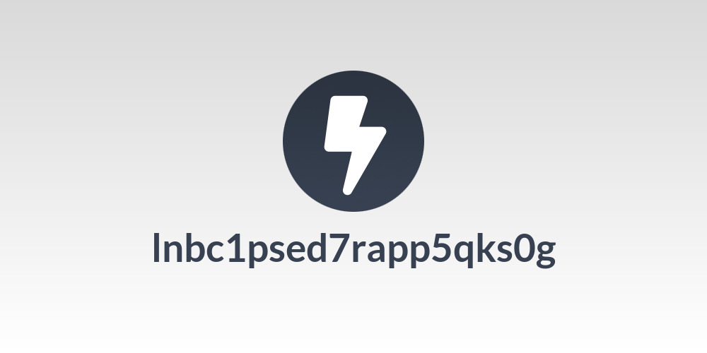 lnbc1psed7rapp5qks0g