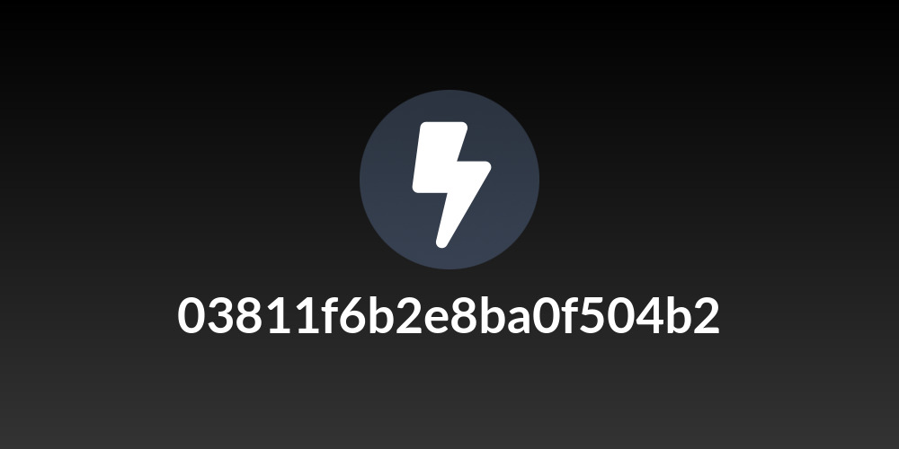 03811f6b2e8ba0f504b2