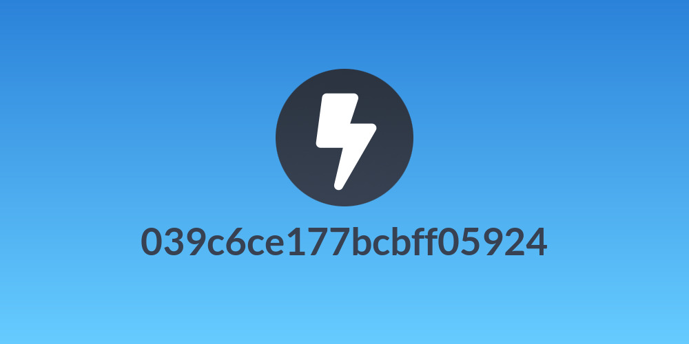 039c6ce177bcbff05924