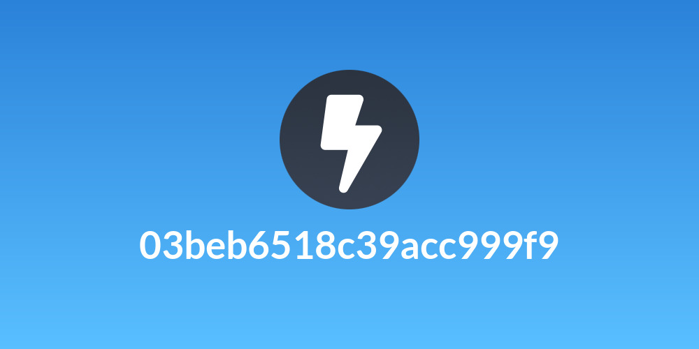 03beb6518c39acc999f9