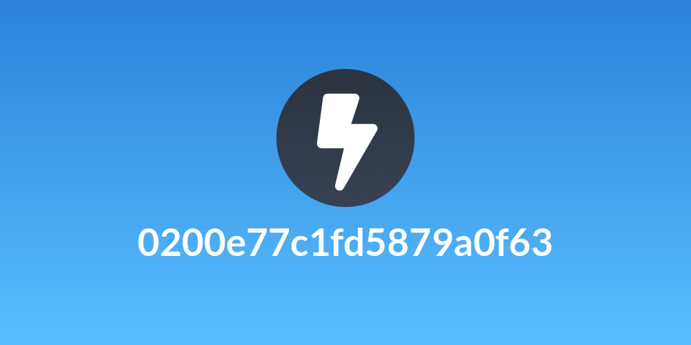 0200e77c1fd5879a0f63