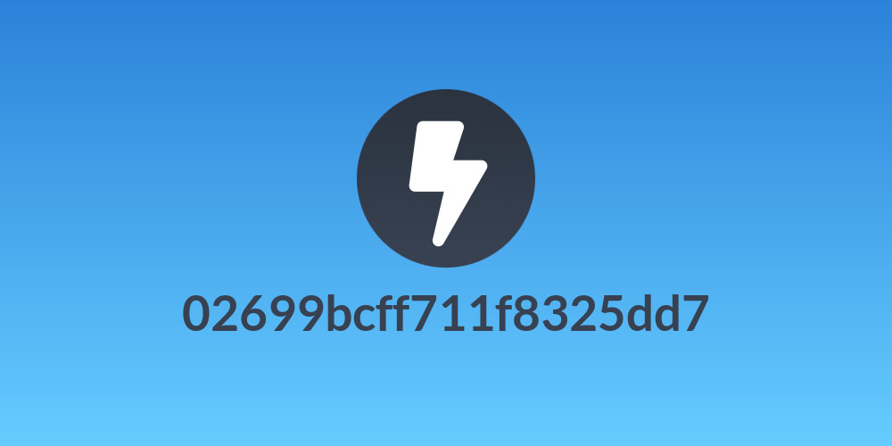 02699bcff711f8325dd7