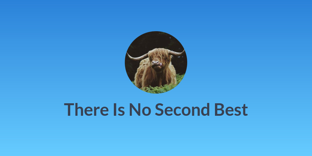 There Is No Second Best