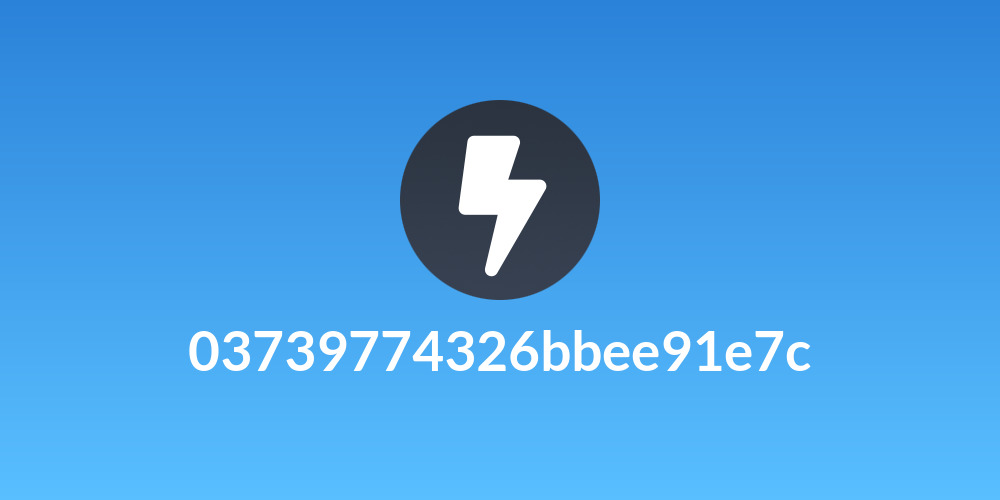 03739774326bbee91e7c