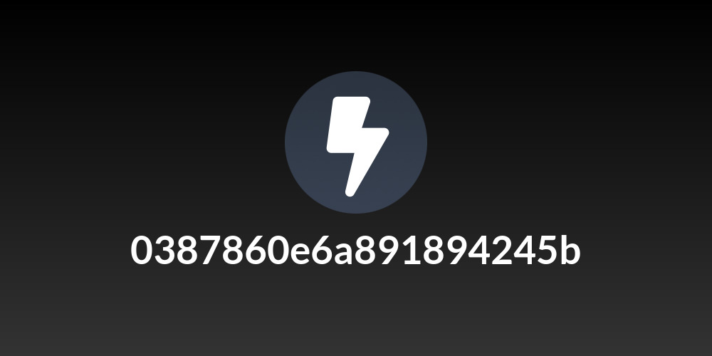 0387860e6a891894245b