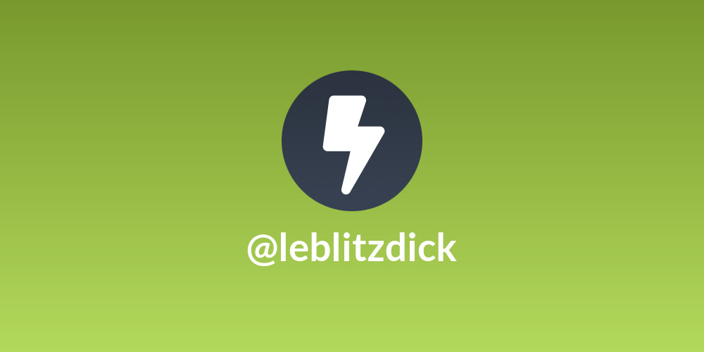 ⚡ @leblitzdick ⚡