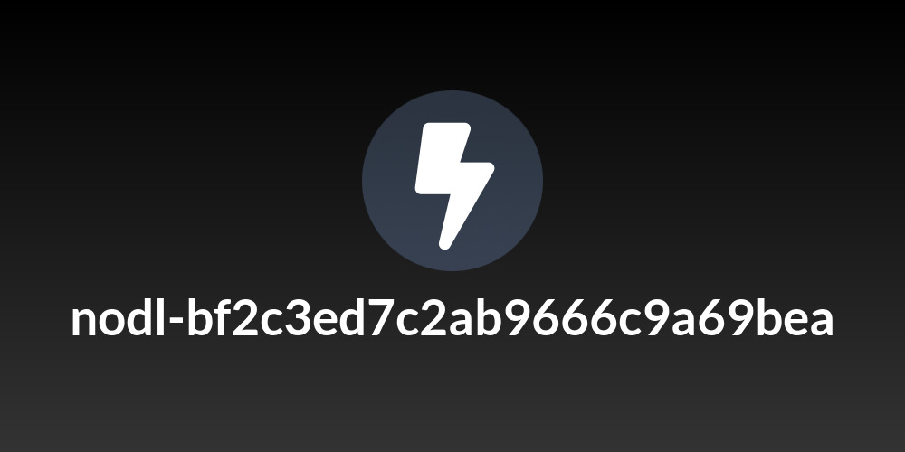 nodl-bf2c3ed7c2ab9666c9a69bea