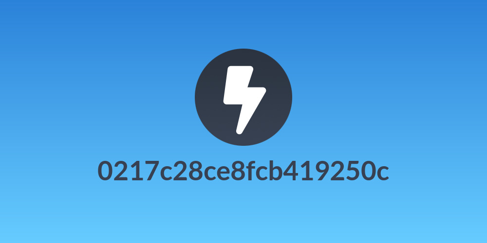 0217c28ce8fcb419250c