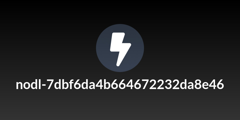nodl-7dbf6da4b664672232da8e46