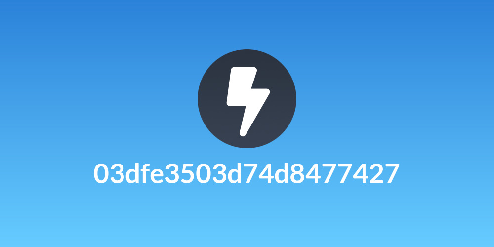 03dfe3503d74d8477427