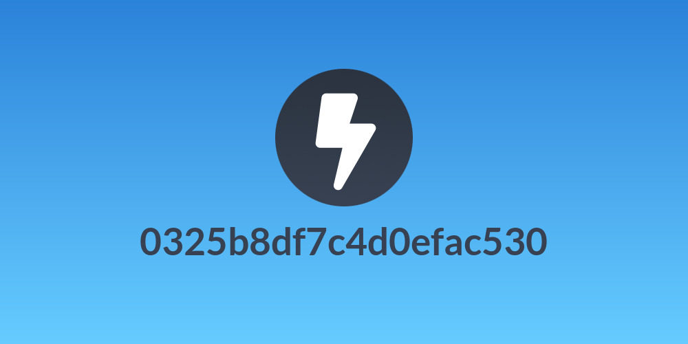 0325b8df7c4d0efac530