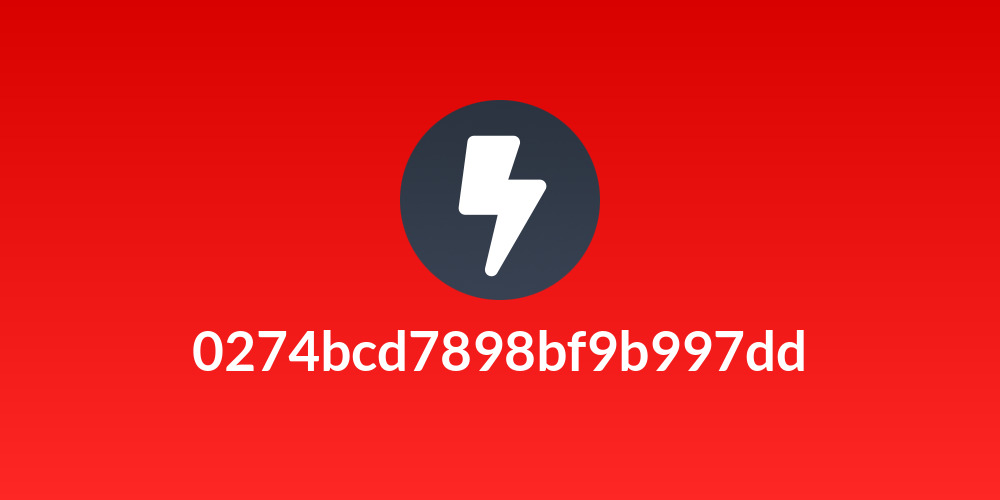 0274bcd7898bf9b997dd