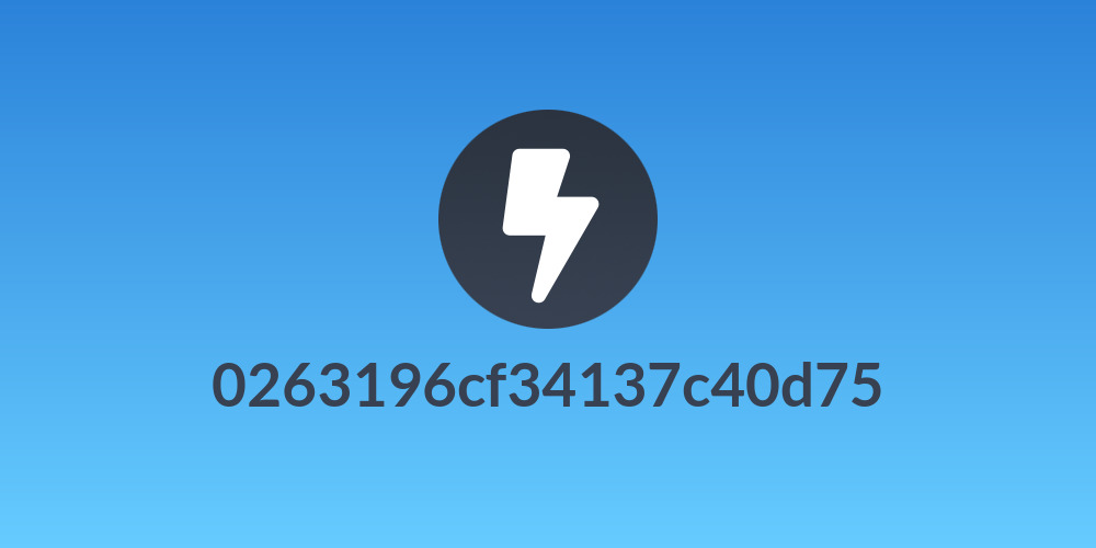0263196cf34137c40d75