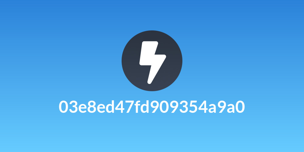 03e8ed47fd909354a9a0